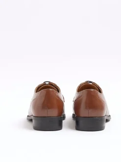 Formele Schoenen|River Island - Formele Derby Schoenen Bruin