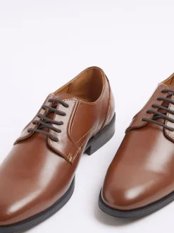 Formele Schoenen|River Island - Formele Derby Schoenen Bruin