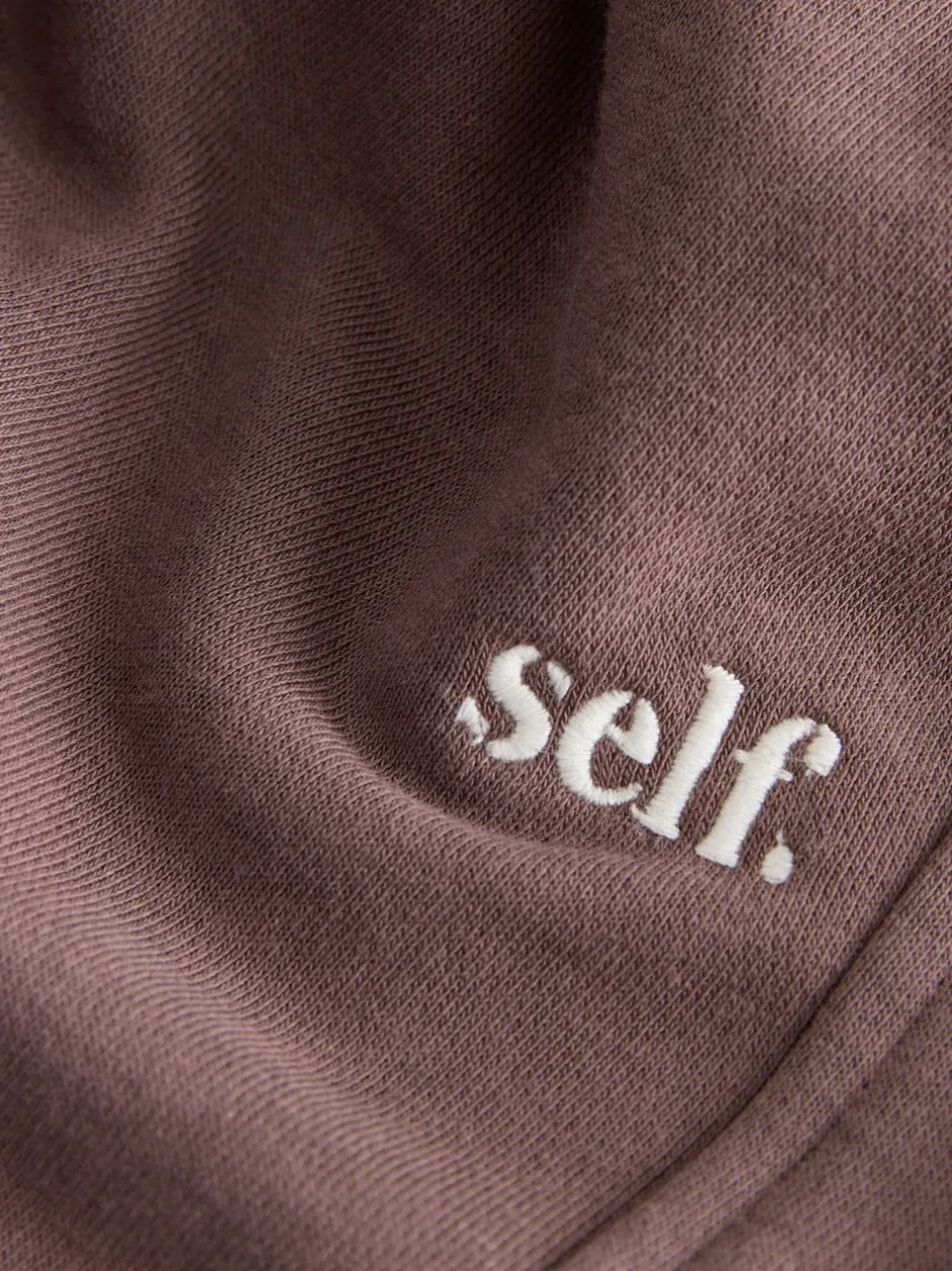 Leggings En Joggingbroeken*self. Bruin - joggingbroek met boorden