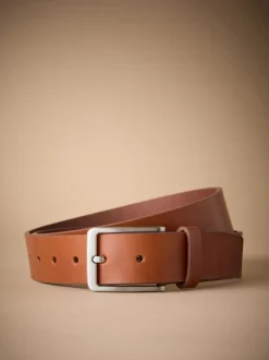 Riemen En Bretels*Next - Signature Casual leren riem Bruin