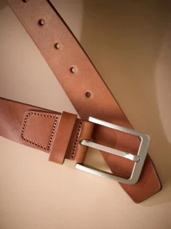Riemen En Bretels*Next - Signature Casual leren riem Bruin