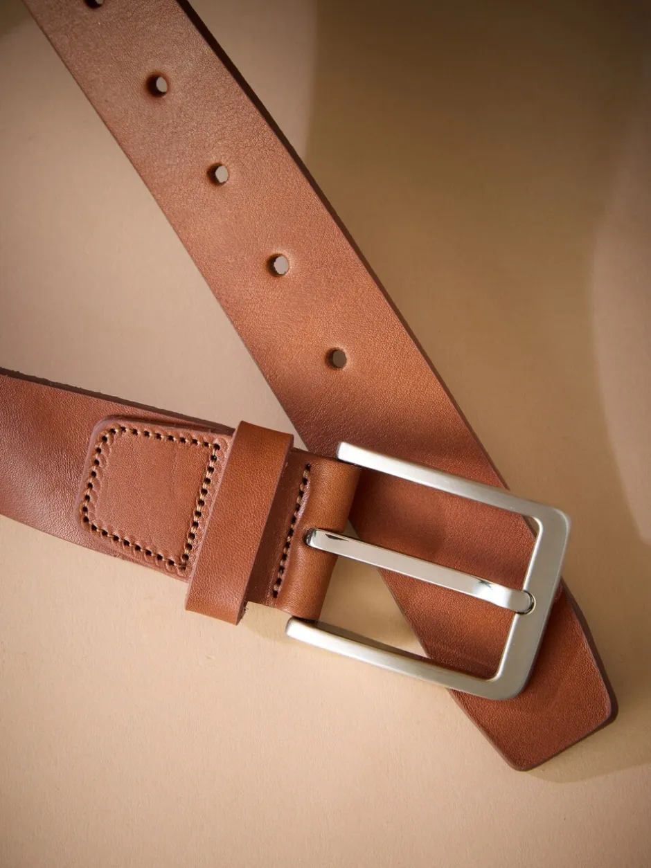 Riemen En Bretels*Next - Signature Casual leren riem Bruin