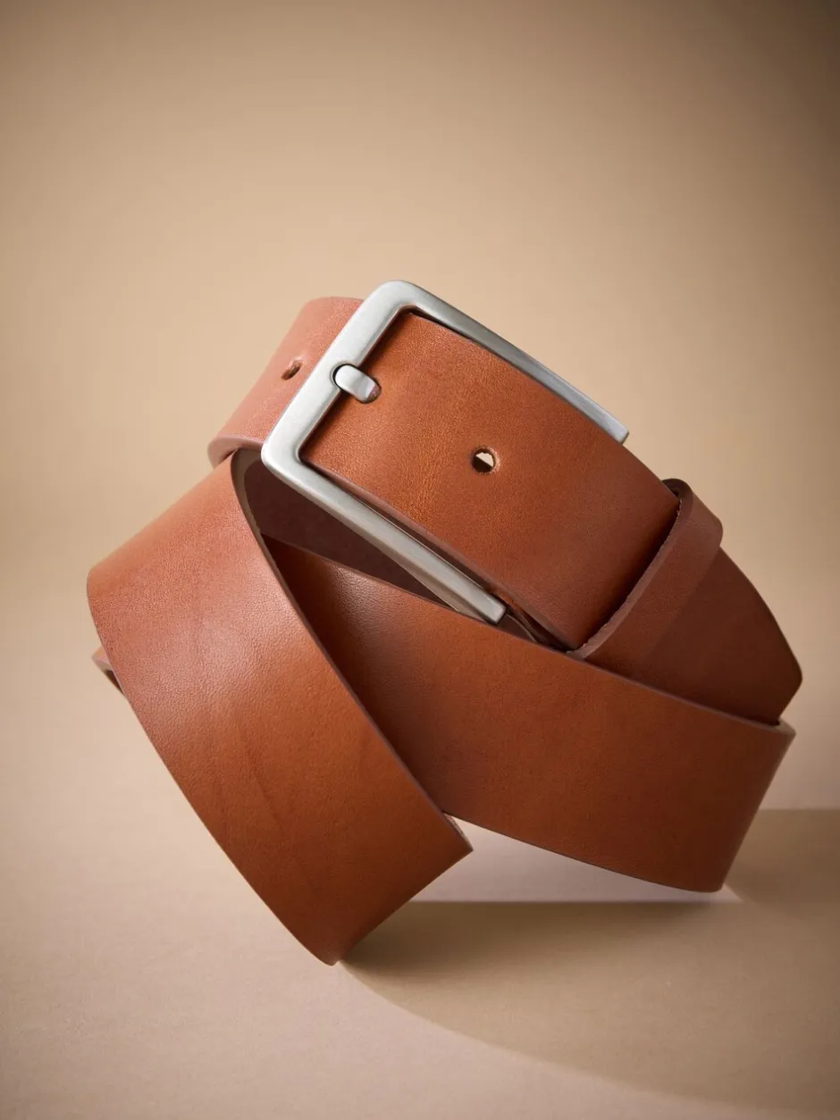 Riemen En Bretels*Next - Signature Casual leren riem Bruin