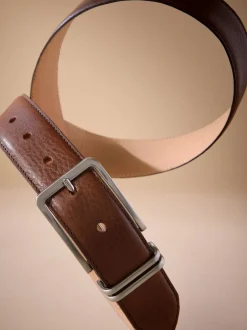 Riemen En Bretels|Next - Signature Leather Belt With Metal Keeperloop Bruin