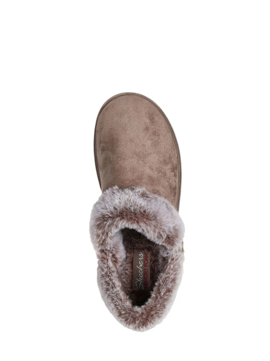 Pantoffels*Skechers - comfortabele Campfire Fresh Toast damespantoffels Bruin