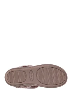 Pantoffels*Skechers - comfortabele Campfire Fresh Toast damespantoffels Bruin