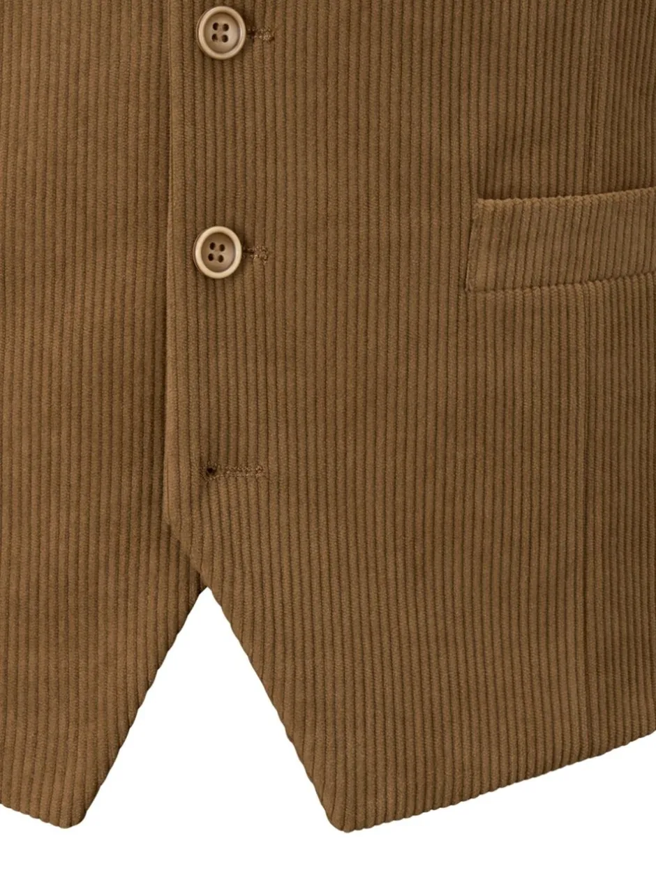 Vesten|Skopes - Dorsey Suit Corduroy Waistcoat Bruin