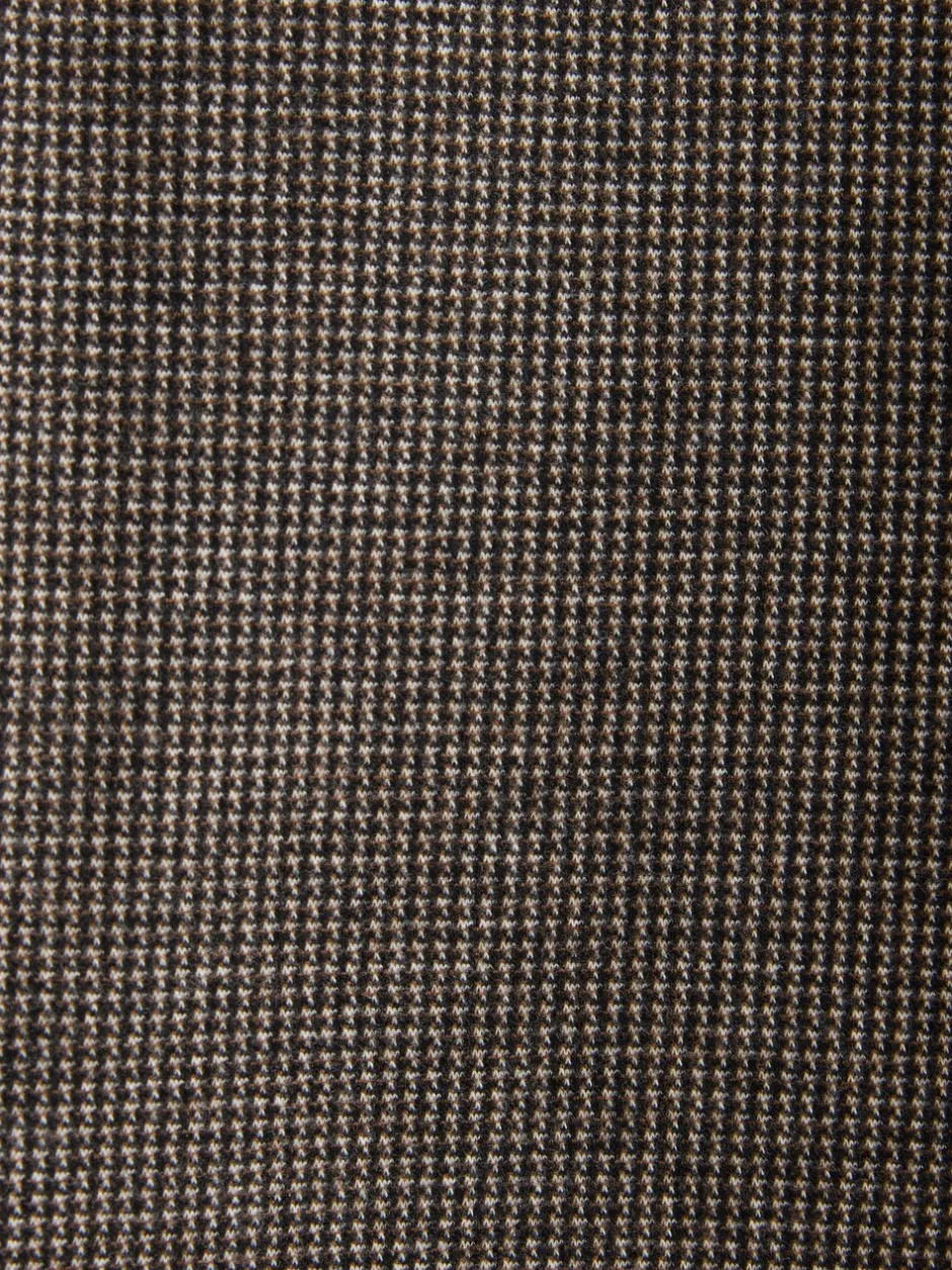 Formele Broek|Broeken En Chino's*Next - Slim fit getextureerde broek met elastische achterkant en stretchy Bruin