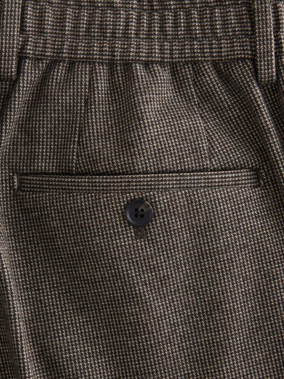 Formele Broek|Broeken En Chino's*Next - Slim fit getextureerde broek met elastische achterkant en stretchy Bruin