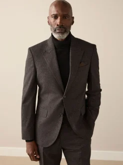 Pakken*Next Bruin - Slim Fit Signature Cerruti Italian Wool Puppytooth Suit Jacket
