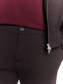 Broeken En Chino's*Next - Slimme broek met elastische tailleband en wolgehalte Bruin