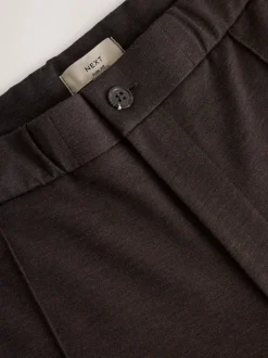 Broeken En Chino's*Next - Slimme broek met elastische tailleband en wolgehalte Bruin