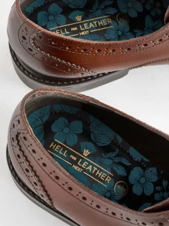 Schoenen|Formele Schoenen*Next - Standaard pasvorm - Leren derby-brogues Bruin