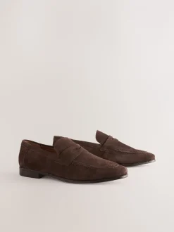 Schoenen|Formele Schoenen|Next - Suède instapschoenen Bruin