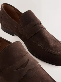 Schoenen|Formele Schoenen|Next - Suède instapschoenen Bruin