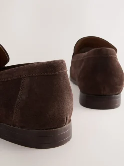 Schoenen|Formele Schoenen|Next - Suède instapschoenen Bruin