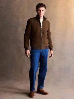Jassen En Jacks|Next Bruin - Suede Harrington Jacket