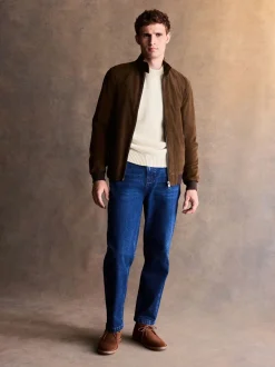 Jassen En Jacks|Next Bruin - Suede Harrington Jacket