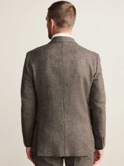 Blazers En Business-Jasjes|Pakken*Next - Tailored Fit Signature Abraham Moon 100% British Wool Donegal Suit Jacket Bruin