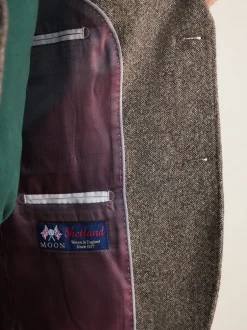 Blazers En Business-Jasjes|Pakken*Next - Tailored Fit Signature Abraham Moon 100% British Wool Donegal Suit Jacket Bruin