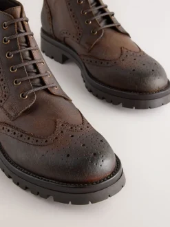 Boots|Next Bruin - Tall Chunky Lace-Up Brogue Boots
