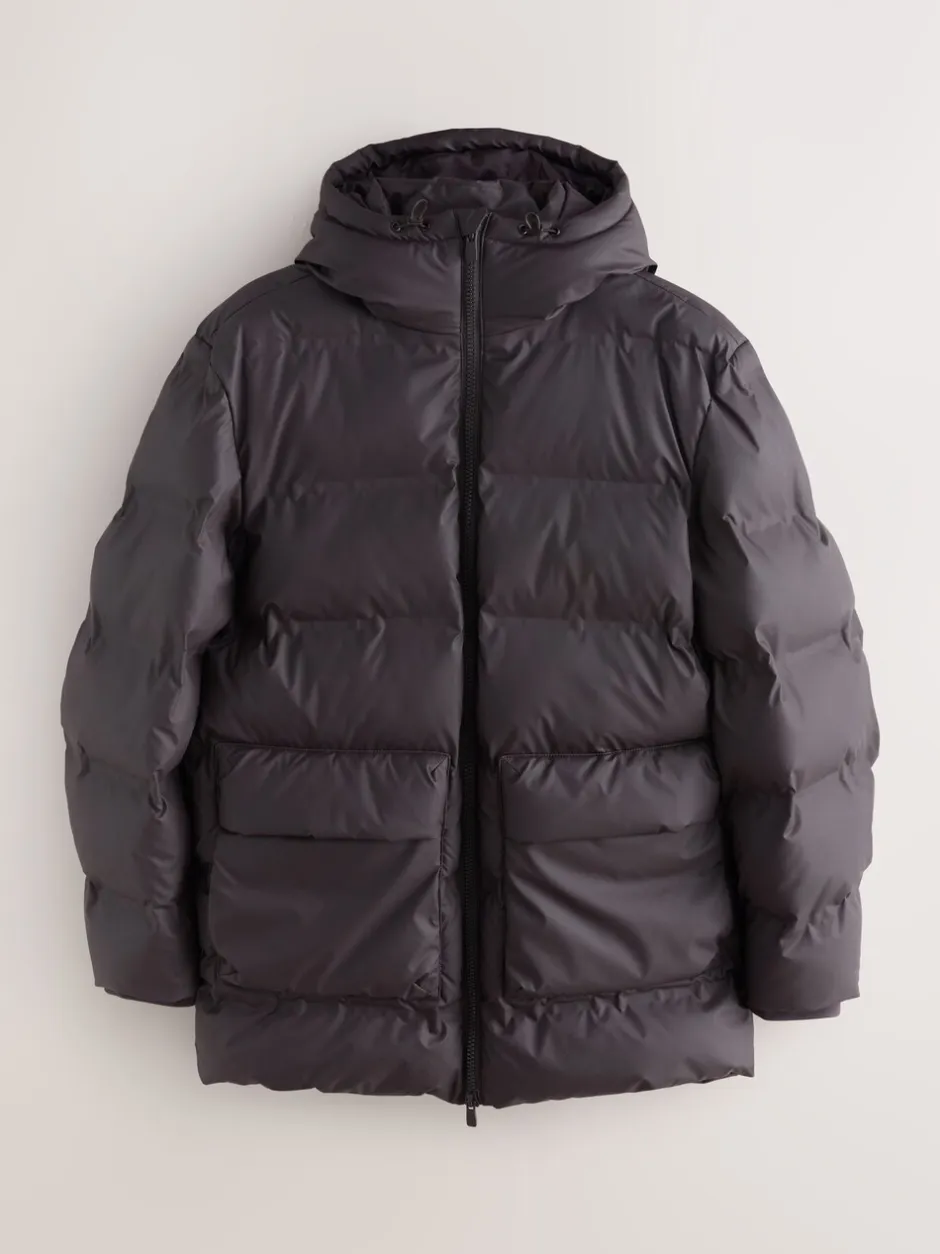Jassen En Jacks*Next - ThermoGen regenbestendig rubberen pufferjas Bruin