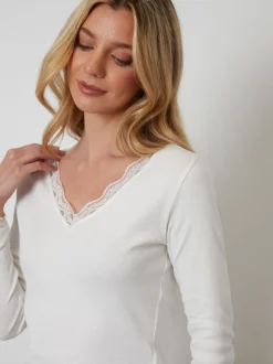 Pyjama's|Loungewear|Threadbare - - Katoenen pyjama met lange mouwen Bruin