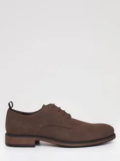 Schoenen|Threadbare - Faux Suede Derby Shoes Bruin