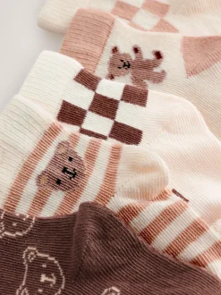 Sokken En Panty's|Sokken*Next - Verpakking van 5 paar babysokken (0 mnd-2 jr) Bruin