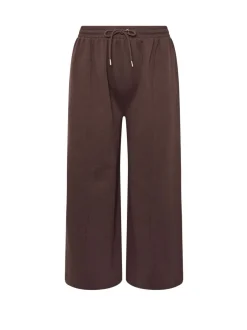 Leggings En Joggingbroeken|Yours Curve - joggingbroek met wijde pijpen Bruin