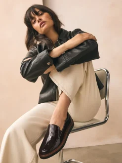 Ruimvallend En Extraruimvallend|Lage Schoenen|Next - Forever Comfort® Slip On Clean Chunky Sole Loafers Bruin gepantenteerd