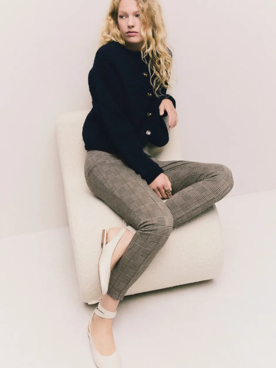 Leggings En Joggingbroeken|Next - Legging van ponte-stof Bruin geruit