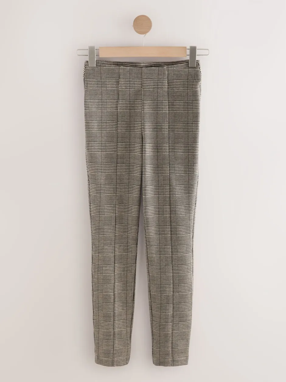 Leggings En Joggingbroeken|Next - Legging van ponte-stof Bruin geruit