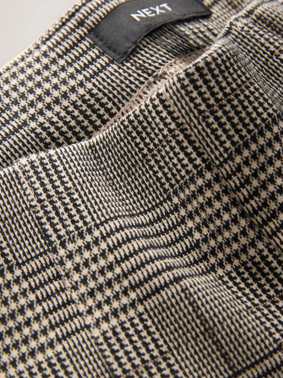 Leggings En Joggingbroeken|Next - Legging van ponte-stof Bruin geruit