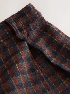 Shorts En Rokken*Next Bruin geruit - Shorts met geplooide voorkant (3-16jr)