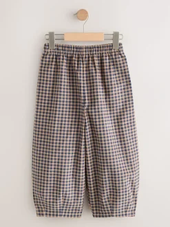 Broeken En Leggings|Next Bruin gingham-ruit - Pull-on corduroy broeken (3-16jr)
