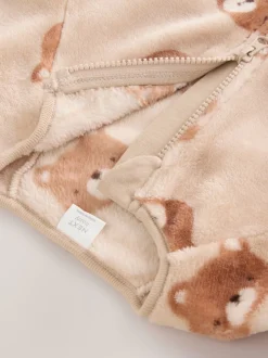 Babypakjes En Babypyjama's*Next - Fleece babypyjama Bruin met beer