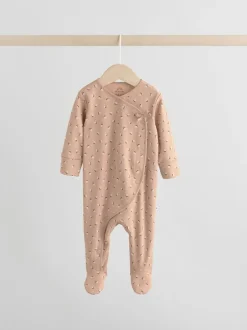 Multipacks|Babypakjes En Babypyjama's|Next Bruin met fijne bloemenprint - Verpakking van 3 babypyjama's (0-2jr)