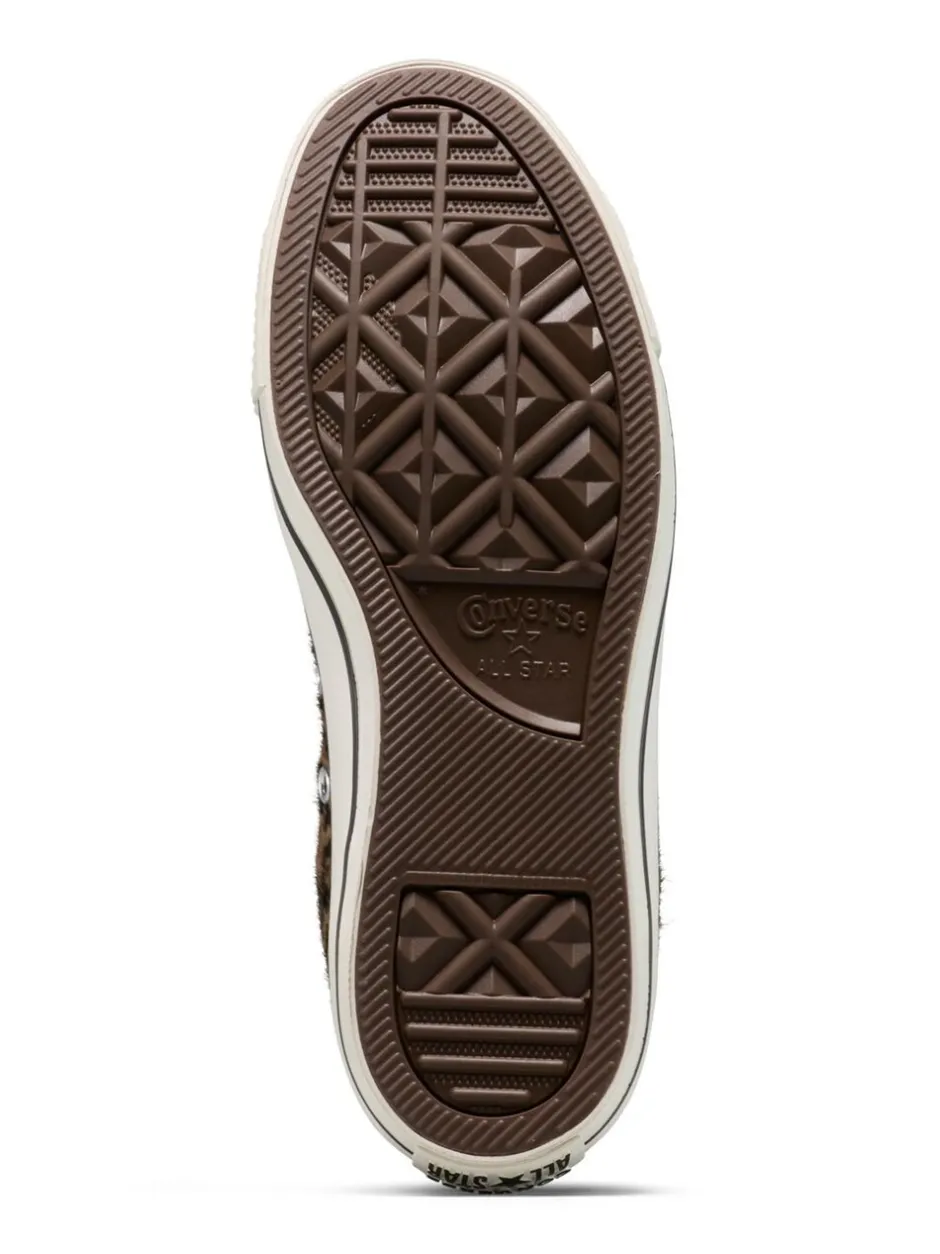 Sneakers|Converse - Chuck Taylor Suede All Over High Trainers Bruin met luipaardprint