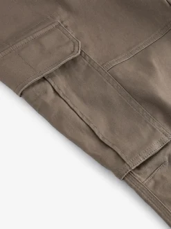 Broeken En Chino's*Next Bruin met paddenstoel - Slim Fit - Katoenen cargostretchbroek