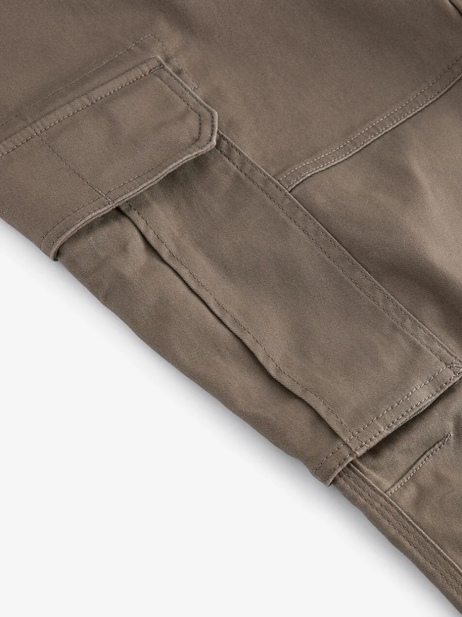 Broeken En Chino's*Next Bruin met paddenstoel - Slim Fit - Katoenen cargostretchbroek