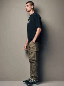 Broeken En Chino's*Next Bruin met paddenstoel - Slim Fit - Katoenen cargostretchbroek