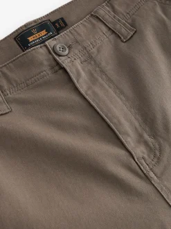 Broeken En Chino's*Next Bruin met paddenstoel - Slim Fit - Katoenen cargostretchbroek