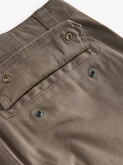 Broeken En Chino's*Next Bruin met paddenstoel - Slim Fit - Katoenen cargostretchbroek