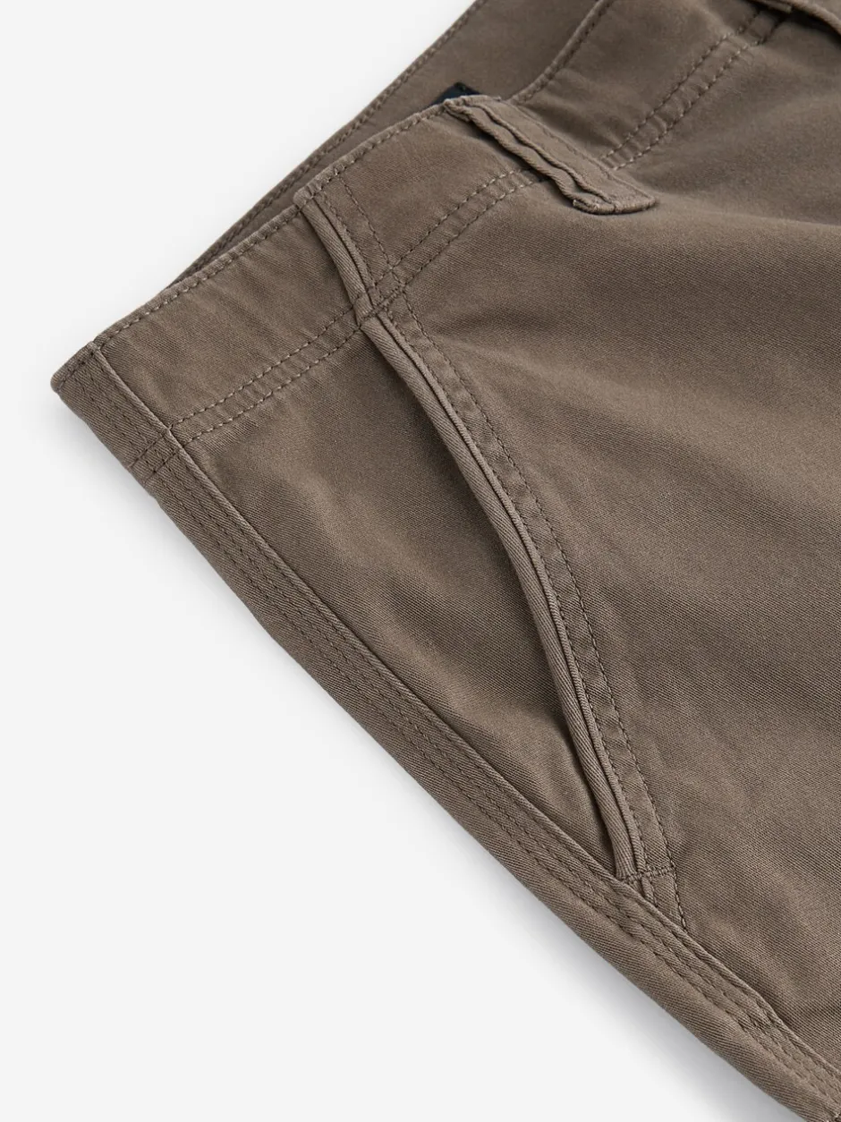 Broeken En Chino's*Next Bruin met paddenstoel - Slim Fit - Katoenen cargostretchbroek