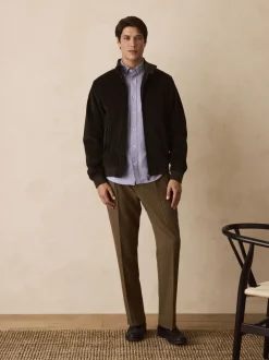 Formele Broek|Next Bruin pied-de-poule - Slim Fit - Smart Textured Trousers