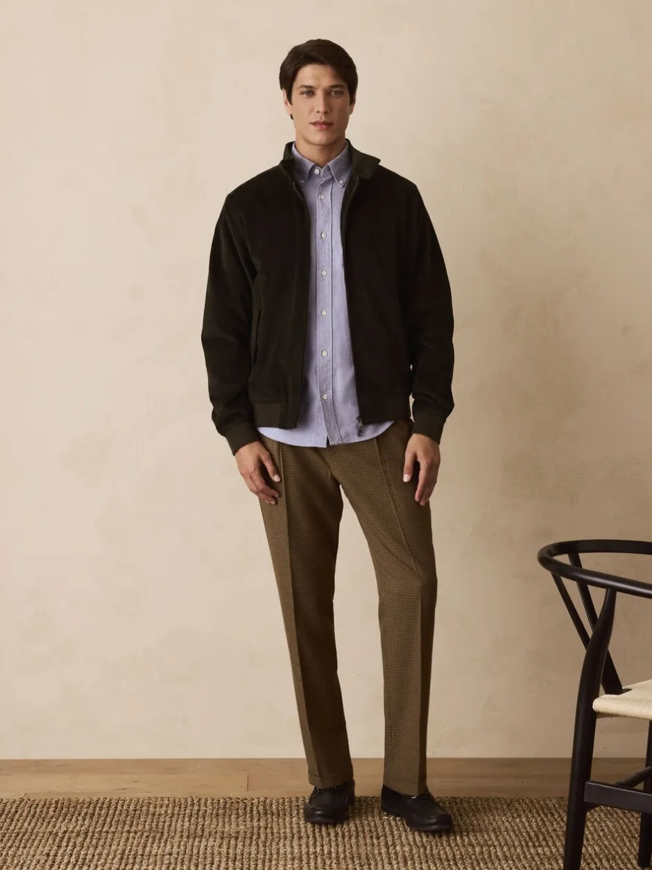 Formele Broek|Next Bruin pied-de-poule - Slim Fit - Smart Textured Trousers