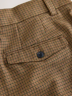 Formele Broek|Next Bruin pied-de-poule - Slim Fit - Smart Textured Trousers