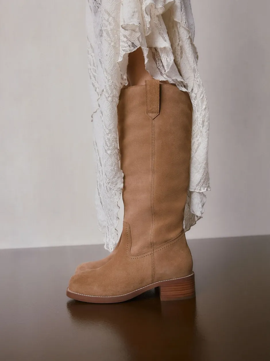Boots|Next - Forever Comfort® kniehoge instaplaarzen Bruin suède