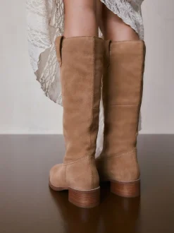 Boots|Next - Forever Comfort® kniehoge instaplaarzen Bruin suède